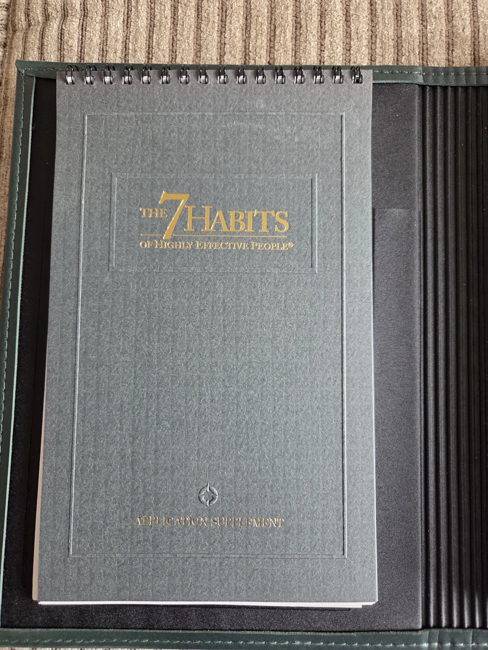 Franklin Covey Dark Green and Gold Spiral-Bound The 7 Habits Planner